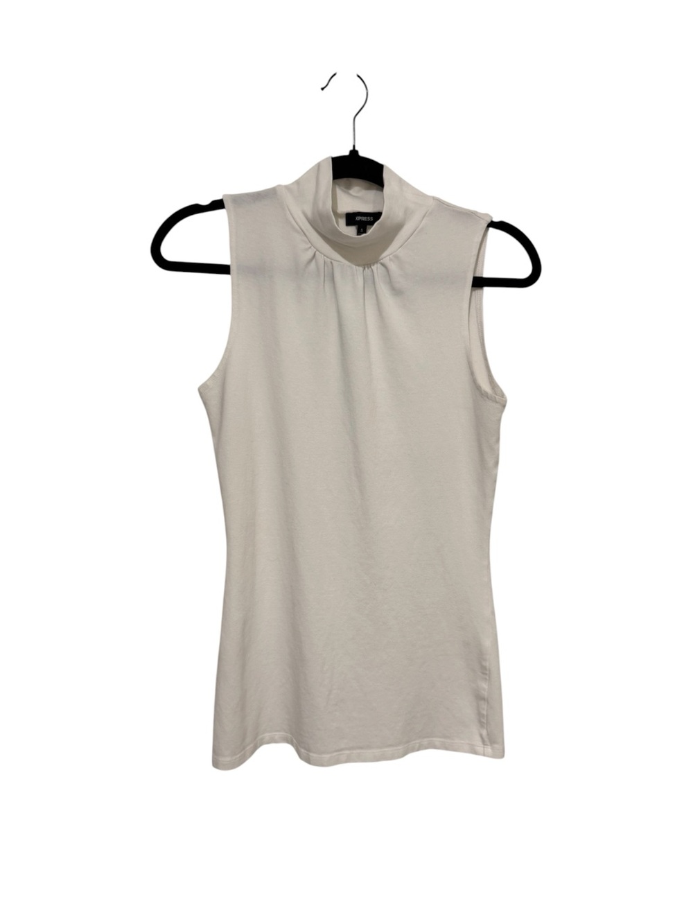 Express Women's Cream Mock Neck Sleeveless Tank Top- size Small